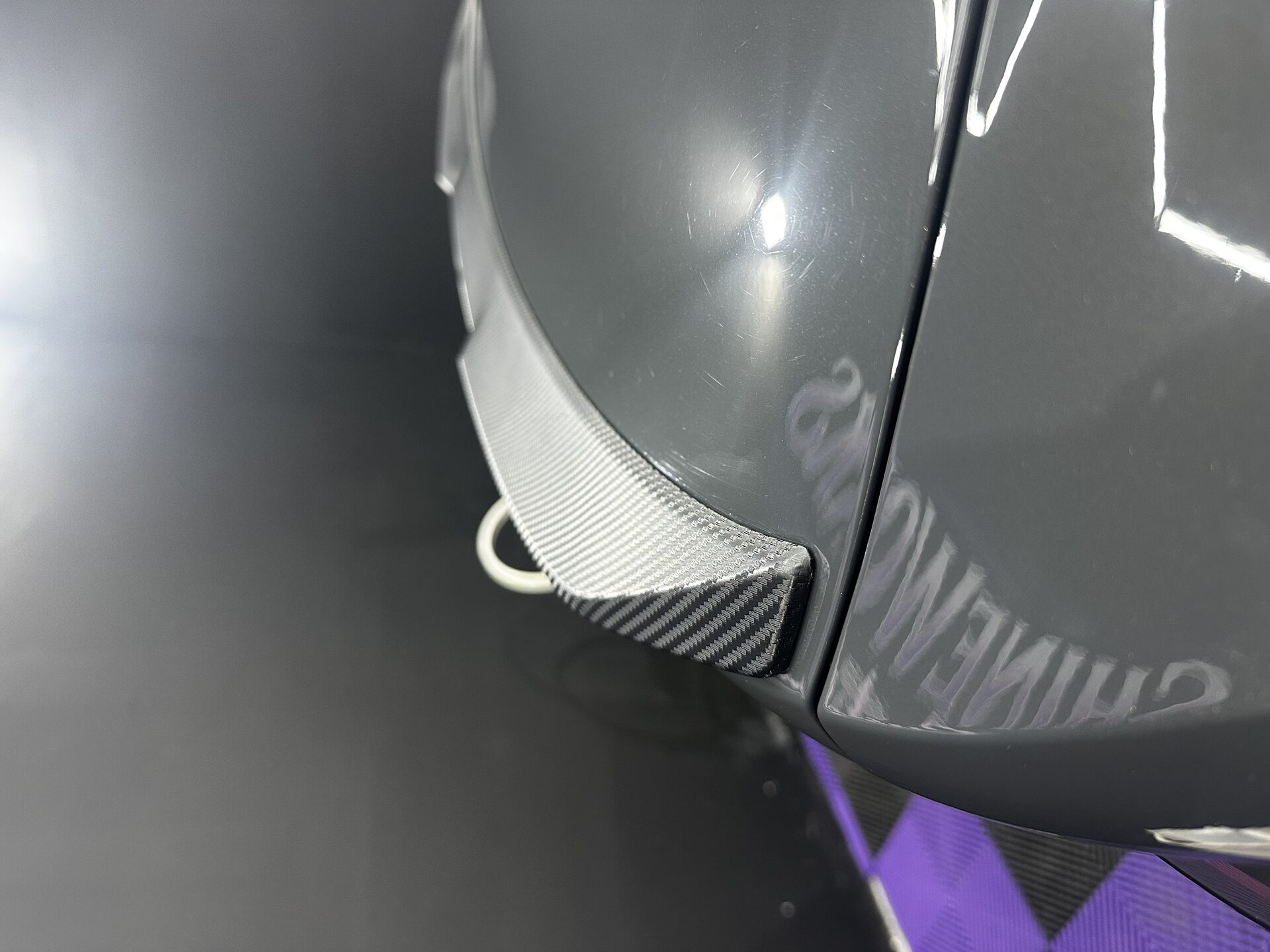 Carbon Fibre Spoiler Wrap — after, completed by ShineWorks Customs